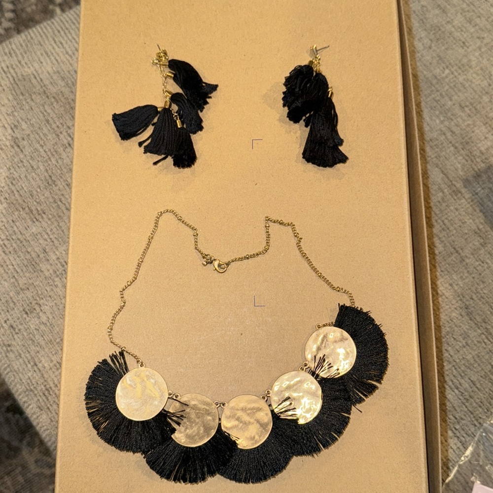 Tassel Necklace/Earrings set
